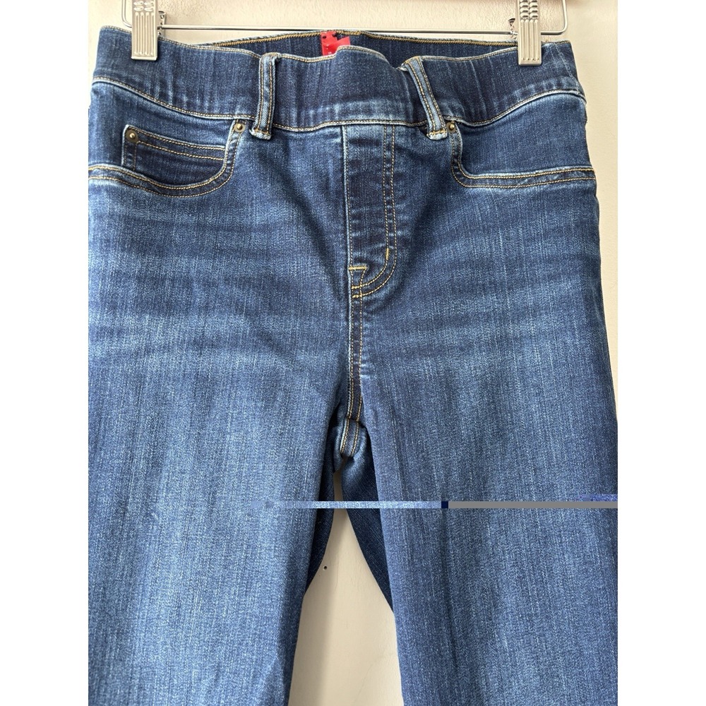 Spanx Women High Rise Pull On Flared Stretch Shaping Denim Size Small Petite - Picture 4 of 8